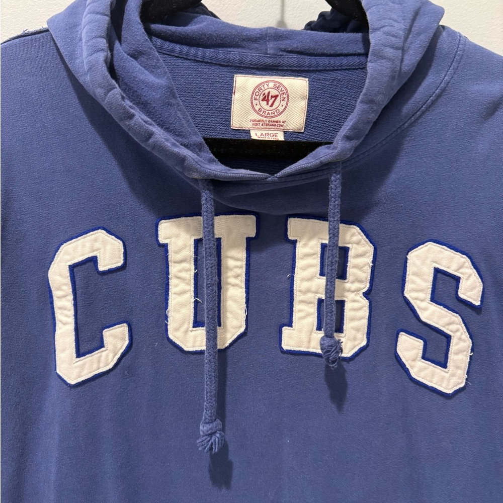 47 Brand Blue Vintage-Look CHICAGO CUBS Hoodie - Picture 3 of 7
